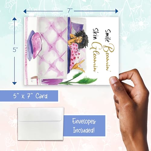 African American Birthday Cards Assortment Box – Set of 18 All Occasion Black Greeting Cards with Envelopes, Use for Mother's Day Card Present – Beautiful Black Women Designs – Premium Cardstock - style: Assortment 820