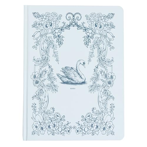 Pearhead Hardcover Journal Notebook 6x8 – Blue Swan College-Ruled Writing Journal with 200 Lined Pages for Notes, Work & Journaling - color: Blue Swan Notes Journal
