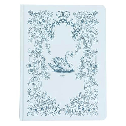 Pearhead Hardcover Journal Notebook 6x8 – Blue Swan College-Ruled Writing Journal with 200 Lined Pages for Notes, Work & Journaling - color: Blue Swan Notes Journal