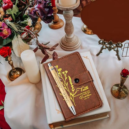 Spakon 20 Pcs Christian Prayer Journals with Pens,English Aesthetics - style: English Aesthetics