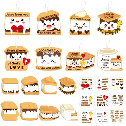 ANGOLIO Marshmallow Religious Crafts for Kids - 123Pcs Christian Smores Kit - style: Marshmallow, Smores
