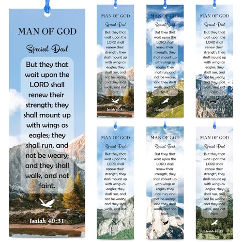 Dispowreath 60 Pcs Man of God Bookmarks Religious Christian Father's Day - style: Man of God