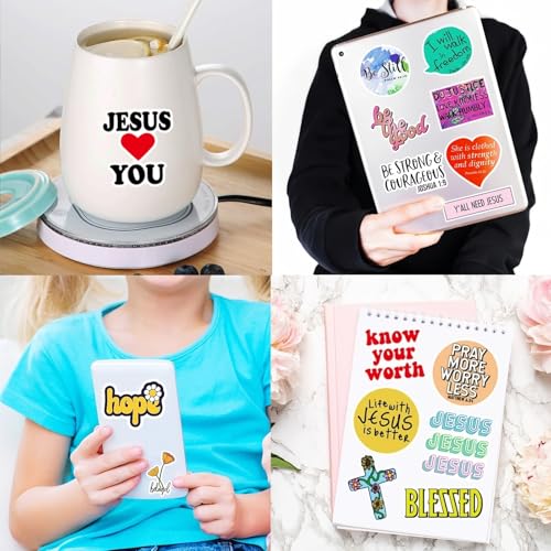 220Pcs Inspirational Christian Bible Verse Jesus Stickers, Christian Gifts - style: assorted style 220pcs