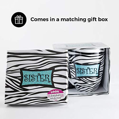 Divinity Boutique 20612 Boxed Mugs, Sisters Zebra, 12 ounce - color: Sisters Zebra