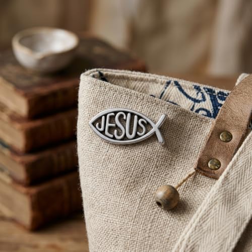 Funny Jesus Fish Pin, Christian Pins Brooch for Backpacks, Jackets, Hats