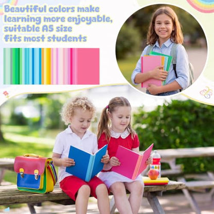 Handepo 100 Pack A5 Composition Notebooks Bulk 5"x8" Notebooks Fantastic - color: Fantastic, size: A5