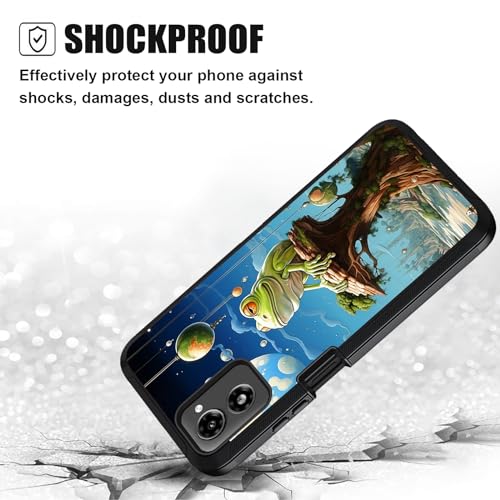 Designed for Moto G Power 5G 2024 Case, Military Grade Heavy Duty 3-Layer Shockproof Full-Body Protective Cover for Motorola Moto G Power 5G 2024 - Frog Under The Moon - color: Frog Under The Moon-1