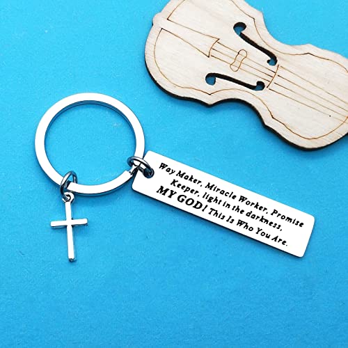 Xiahuyu Christian Keychain - Bible Verse Baptism & Communion Gift - Inspirational Religious Gifts for Women & Men - color: Christian-8