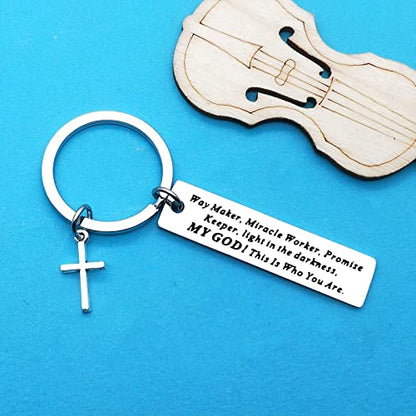 Xiahuyu Christian Keychain - Bible Verse Baptism & Communion Gift - Inspirational Religious Gifts for Women & Men - color: Christian-8