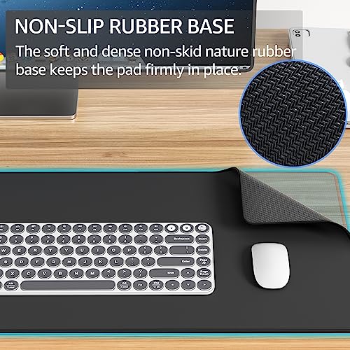 KTRIO Large Gaming Mouse Pad Desk Mat for Gamer, 31.5" x 15.7", Black, XXL - color: Black Stealth, size: 31.5l X 15.7w Inches