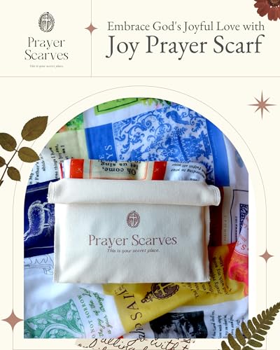 Joy Scripture Prayer Scarf for Women | Classic Shawl Christian Wrap, 24 Uplifting Bible Verses | Encouraging Christian Gift - color: Scarf W/ Canvas Bag (35x70")