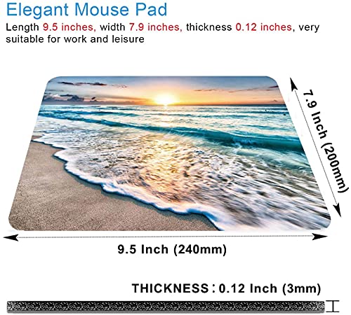 Beach Sunset Mouse Pad,Cute Mouse pad,Custom Small Mouse Pads with Designs,Portable Office Non-Slip Rubber Base Wireless Mouse Pad for Laptop - color: S326