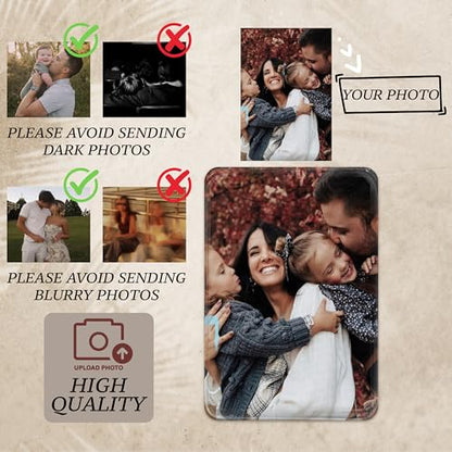 Personalized Car Visor Photo Clip with Text, Drive Safe Gift for Dad and Mom