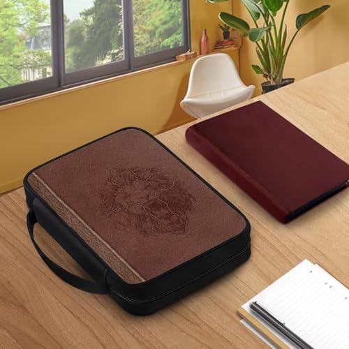 Cross Lion Print Bible Cover for Women Men Teens,Lightweight Book Carrying Cases Church Bag - color: Cross Lion