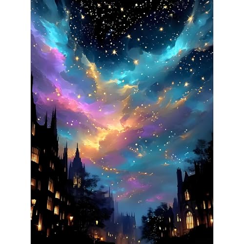 Diamond Art Kits for Adults, Starry Sky Diamond Painting Kit, 12x16 Inch - color: CYDP1P08
