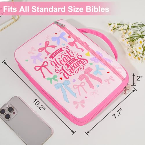 ICOSY Bible Cover, Church Bag for Women and Girls - color: Light Pink