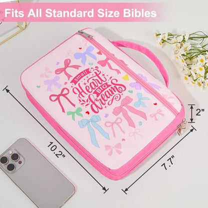 ICOSY Bible Cover, Church Bag for Women and Girls - color: Light Pink