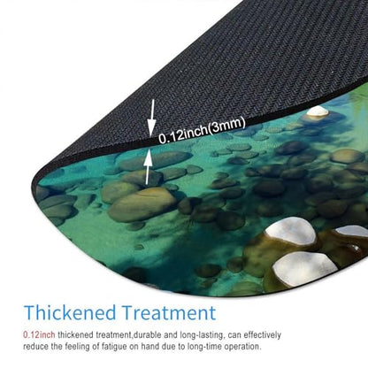 Round Mouse Pad, Lake Tahoe Customized Premium-Textured Mouse Mat, Washable Mousepads with Non-Slip Rubber Base Small Mousepad, 7.9×7.9×0.12 inches - color: Lake Tahoe