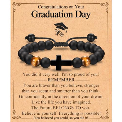 EFVISD Cross Bracelet Gifts for Boys Girls Christian Religious Gifts - color: Graduation