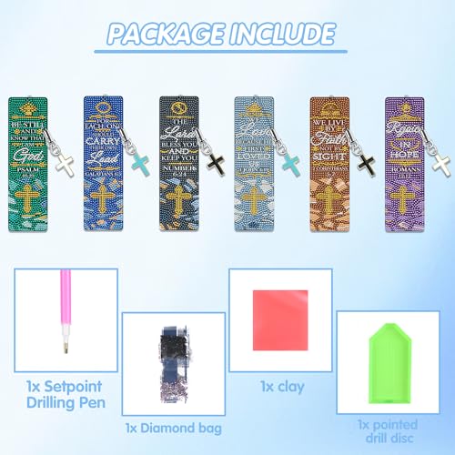 Christian Bible Diamond Art Bookmarks, Diamond Painting Book Marks - style: Christian Bible