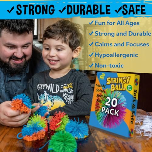 Stocking Stuffers & Sensory Toys for Kids 20 Pack - Boo Basket Stuffers For Kids Ages 4 5 6 7 8 9 Year Old Gift Idea - Best Birthday Toddler Gifts for Boys & Girls - Monkey Pom Balls Fidget Toys Party - style: 20 Pack