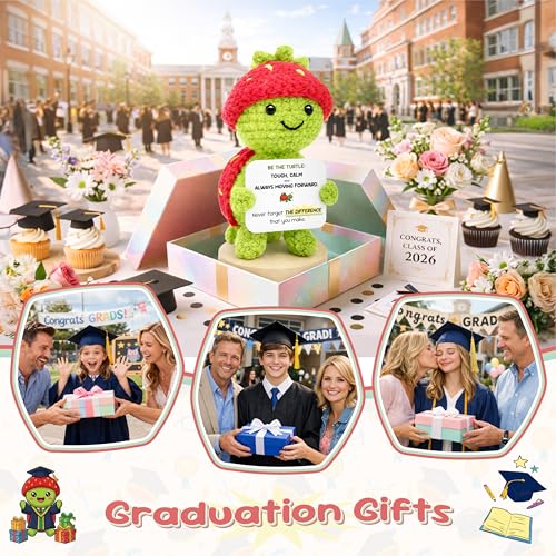 Strawberry Turtle Crochet, Cute Crochet Back to School Gift for Kids, – “Be The Turtle” Positive Crochet Animals, Turtle Stuffed Animal, Employee Appreciation Gifts Positive Turtle - color: Positive Turtle