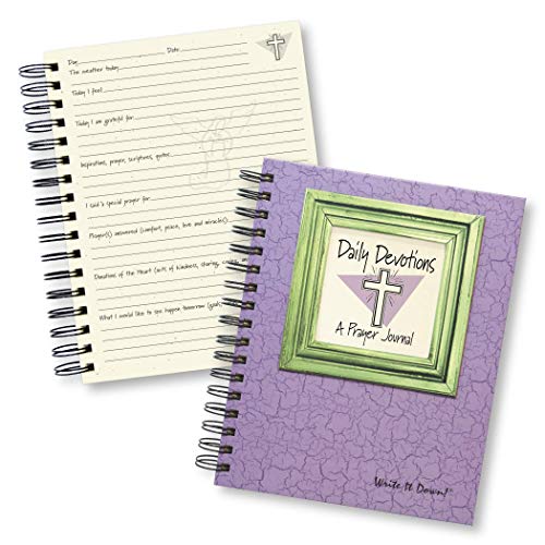 Write it Down Series by Journals Unlimited, Guided Journal, Daily Devotions, A Prayer Journal, Full-Size 7.5"x 9", Lilac Purple Hard Cover, Made in USA