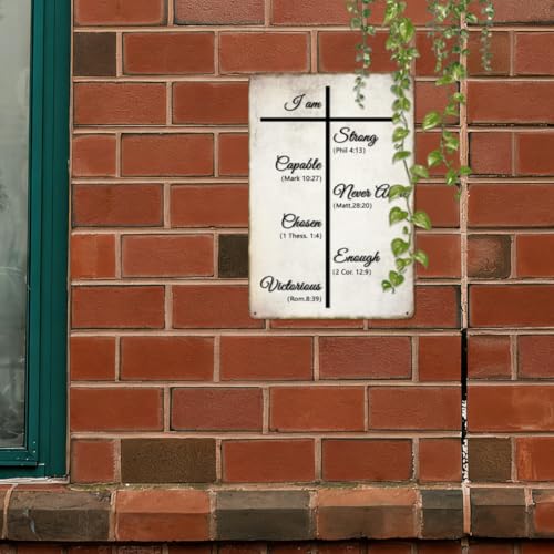 Religious Metal Sign Cross Sign Bible Verse Metal Signs 12x16 Inch - color: Cross_1, size: 12x16 Inch
