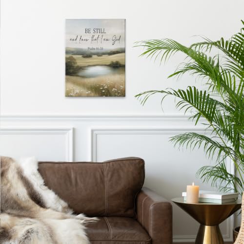 PHAMTE Christian Bible Verses Rustic Landscape Wall Art Decor Canvas 11x14 - color: still