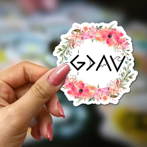 God is Greater Than The Highs and Lows Stickers Christian Faith Jesus Decals Vinyl Waterproof Journaling Aesthetic Bible Verse Stickers for Water Bottles Laptop (God is Greater) - color: God is Greater