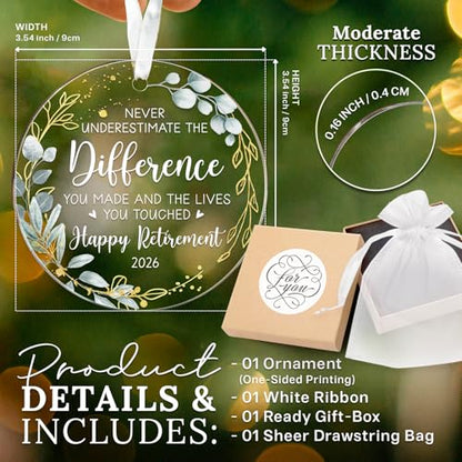 HEXMOZ Retirement Gift for Woman - Retirement Gifts for Men, Women 2026 - color: Retired 2026