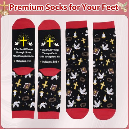 Baptism Socks for Women Men Jesus Socks for Boys Girls Confirmation Gifts
