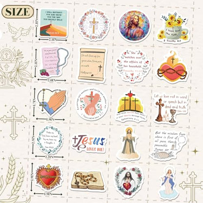200PCS Catholic Stickers for Kids, Religious Stickers