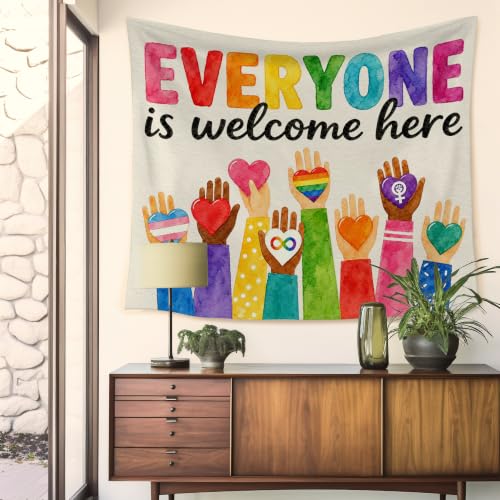 HUGANE Everyone Is Welcome Here Tapestry Wall Decor 50x60 Inch - color: colour-11