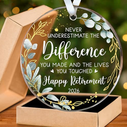 HEXMOZ Retirement Gift for Woman - Retirement Gifts for Men, Women 2026 - color: Retired 2026