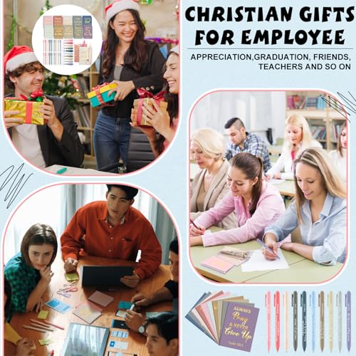 Eersida 80 Pcs Christian Gifts Bulk, Pastel Bible Notebooks Pens Keychain - color: Pastel, style: Bible