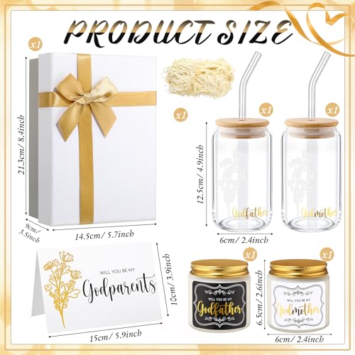 9 Pcs Godparents Proposal Gift Godparents Baptism Set - style: Godparents