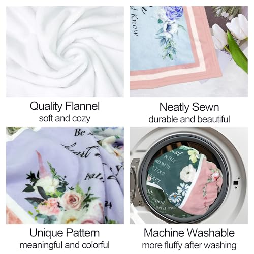 Christian Gifts for Women, Religious Birthday Blanket 60"X50" - color: Flower-christian