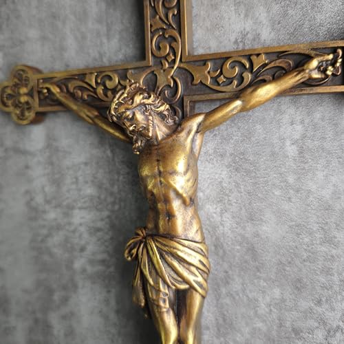 BC Catholic Crucifix Wall Cross 12" H Jesus Cross for Wall