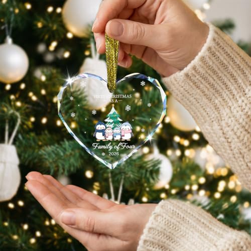 Family of 4 Christmas Ornament 2026, First Christmas As a Family of Four - style: Family of 4 2026