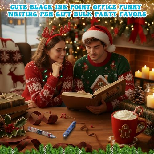Sayglossy 36 Pcs Christmas Ballpoint Pens Bulk, Holiday Ugly Sweater Novelty Retractable Pens for Classroom Rewards, Office Supplies, Xmas Party Favor, Stocking Stuffer, Teacher Coworker Gift - style: Ugly Sweater