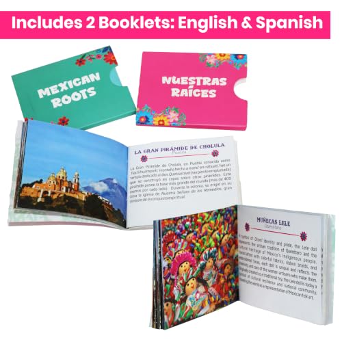 Menique Mexican Roots Memory Matching Game – Bilingual Mexico Culture Matching Game, 100 Photo Cards, 50 Pairs & 2 Booklets – Family Educational Game, Ages 3+ - style: Mexican Roots