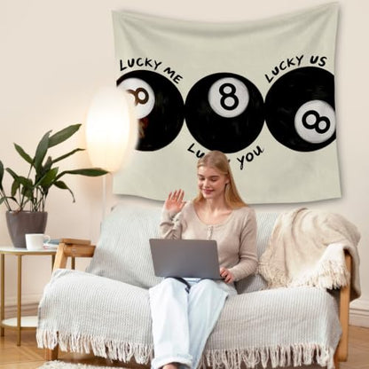 HUGANE Lucky 8 Ball Tapestry Wall Decor 50x60 Inch - color: colour-06