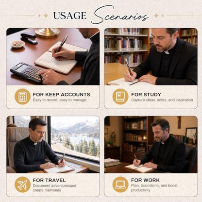 Pastor Appreciation Gifts for Men, Leather Journal Notebook With Pen - color: Pastor Appreciation