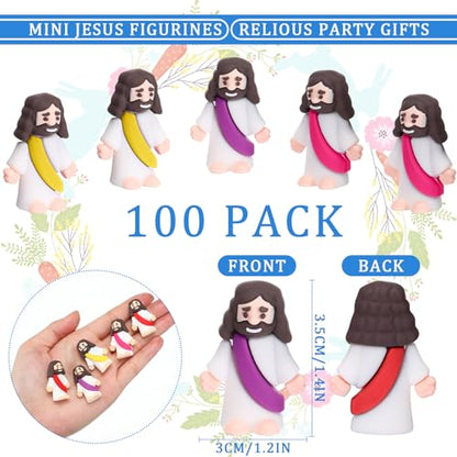 Barydat 100 Pcs Little Jesus Figures, Halloween Prank Props, Multicolor - color: Multicolor