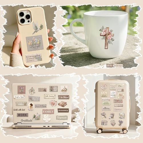 Prayer Board Supplies Kit - 50 Pcs Christian Jesus Bible Stickers - color: Flower