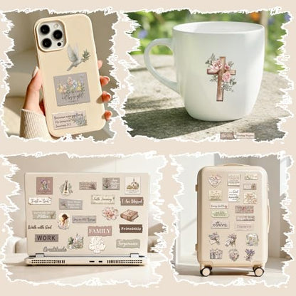 Prayer Board Supplies Kit - 50 Pcs Christian Jesus Bible Stickers - color: Flower