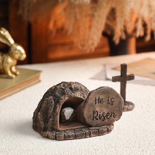 Empty Tomb with Cross Decorations - Nativity Scene Set He is Risen
