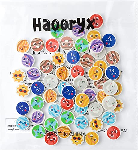 Haooryx Solar System Mini Erasers Bulk Novelty Outer Space Pencil Erasers