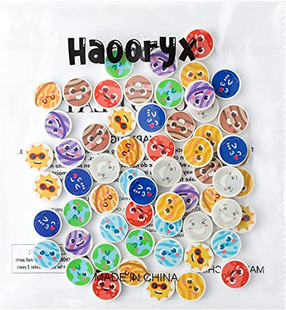 Haooryx Solar System Mini Erasers Bulk Novelty Outer Space Pencil Erasers